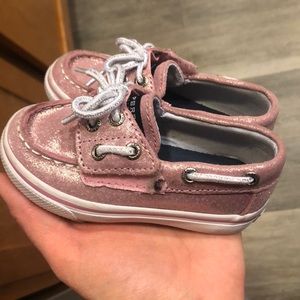 Pink Sparkly Sperry Top-Siders (baby girl size 5)